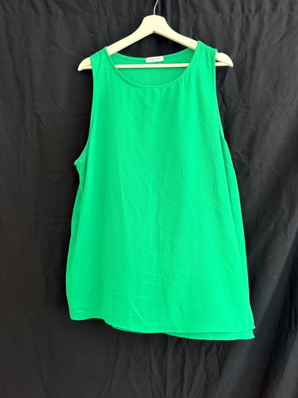 Chic Soul Vibrant Green Scoop Neck Tank